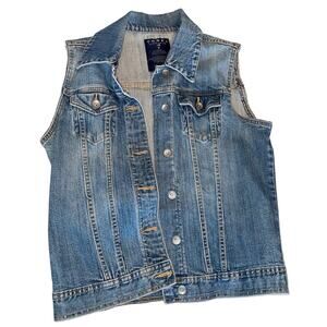 Thre3 Upcycled Denim Jean Vest size Small